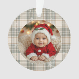 Adorno Plaid Snowflake Family Keepsake