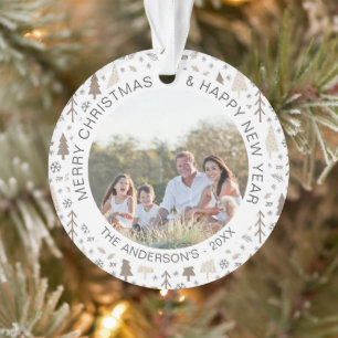 Adorno Plantilla de fotografía moderna para navidades