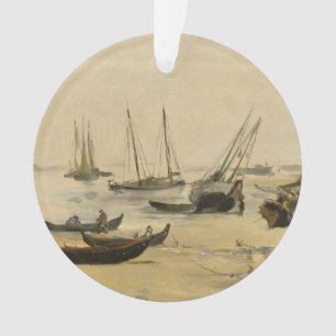 Adorno Playa de Eduardo Manet el , marea baja