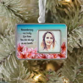 Adorno Playa de recuerdo fotográfico Plumeria Tropical