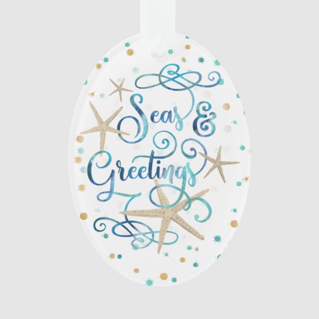 Adorno Playa Tropical SEAsons Greetings Optativo Photo (Anverso)
