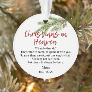 Adorno Poema de Navidad en el Cielo Memorial Foto Verdor