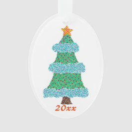 Adorno Pointillismo Año del Árbol de Navidad 20xx Ornamen
