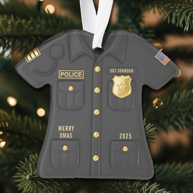 Adorno Police Officer Law Enforcement Cop Shirt Christmas (Police Officer Law Enforcement Cop Shirt Christmas Ornament
)