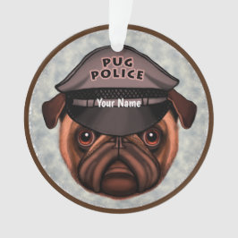 Adorno Policía de Pug