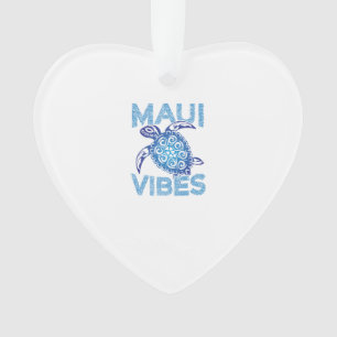 Adorno Polinesio Azul Tribal Tortuga de Mar Maui Vibes