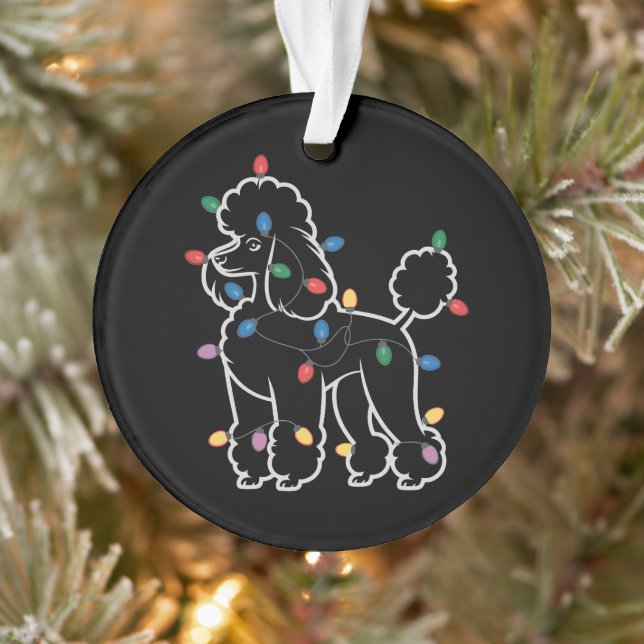 Adorno Poodle Dogs Tree Christmas Xmas Pet Animal Dog  (Árbol)