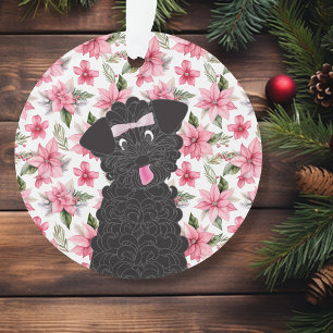 Adorno Poodle Teacup   Mascota negro