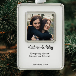 Adorno Por siempre mi hermana, por siempre mi amigo