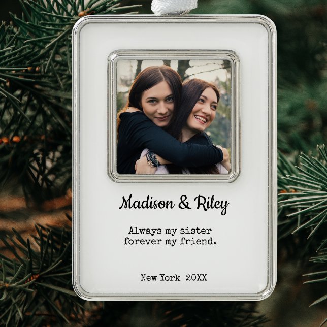Adorno Por siempre mi hermana, por siempre mi amigo (Always my Sister, Forever my Friend)