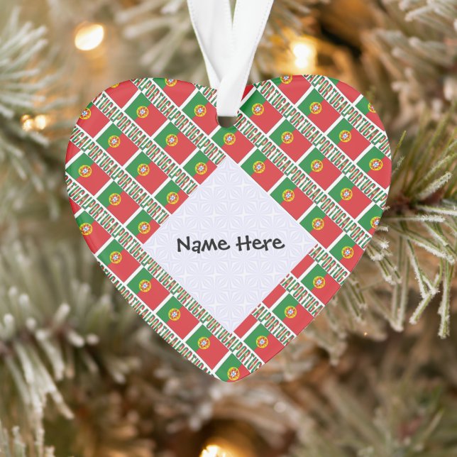 Adorno Portugal Bandera portuguesa con azulejos personali (Árbol)