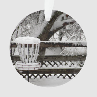 Adorno Poste de la meta del golf del disco en nieve