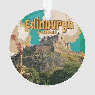 Adorno Póster de viaje vintage de Edimburgo