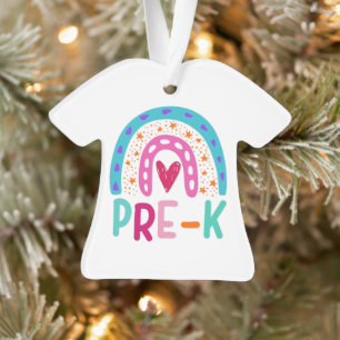 Adorno Prek de vuelta a la escuela niños arco iris