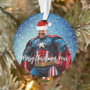 Adorno Presidente Joe Biden y Santa Hat