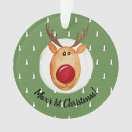 Adorno Primer árbol de rudolfo navideño con nombre