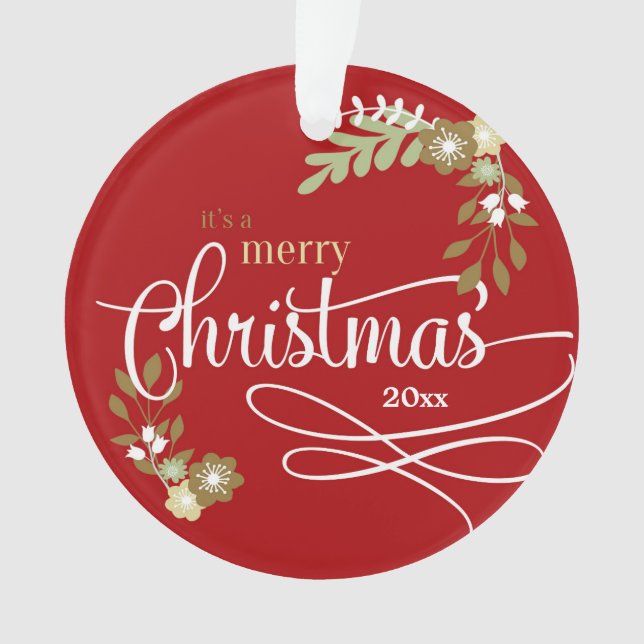 Adorno Primer Navidad como foto/nombre del personalizado  (Anverso)