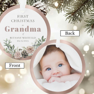 Adorno Primer Navidad como Recuerdo de Foto de Abuela