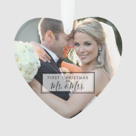 Adorno Primer navidad de la foto de encargo como Sr. y