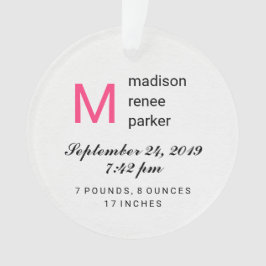 Adorno Primer navidad de la niña con la foto