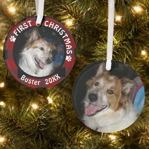 Adorno PRIMER NAVIDAD de mascota 2-Foto Cuadro de cuadros