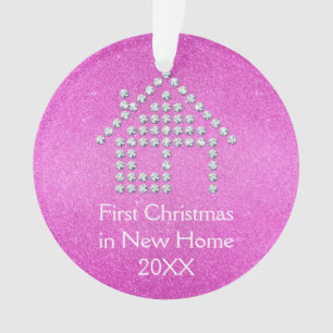 Adorno Primer navidad en el nuevo hogar - rosa