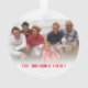 Adorno Primer navidad en nueva foto de familia del hogar (Reverso)