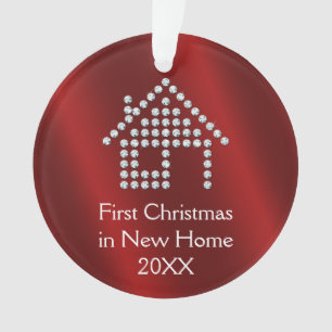 Adorno Primer navidad en nuevo metálico el pipe% rojo de