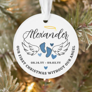 Adorno Primer Navidad sin Ángel Foto de Corazones Azules