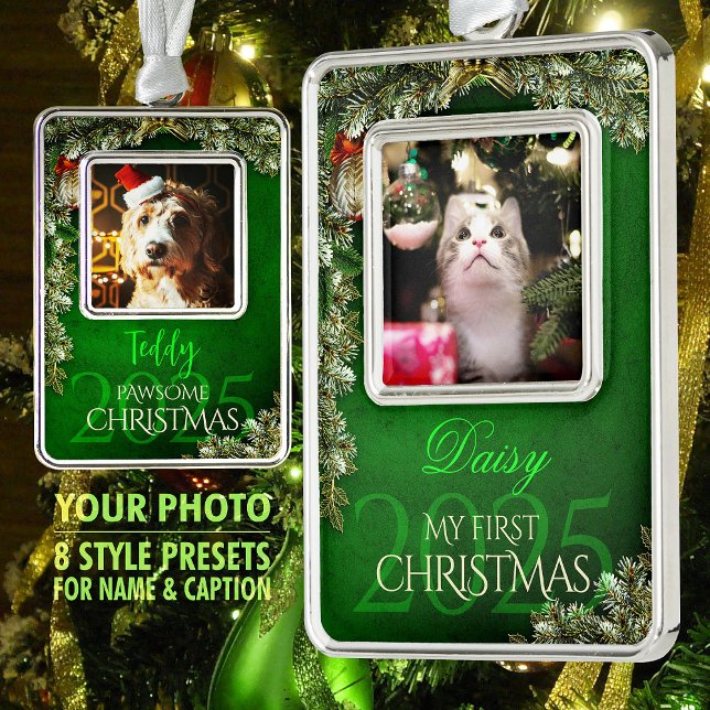 Adorno Primer recuerdo de foto de mascota de Navidad, dec (Subido por el creador)