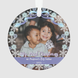 Adorno Primera abuela de Navidad Snowflakes Ribbon Light 