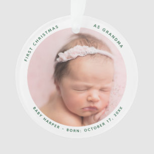 Adorno Primera foto de bebé de Navidad Abuela Keepsake