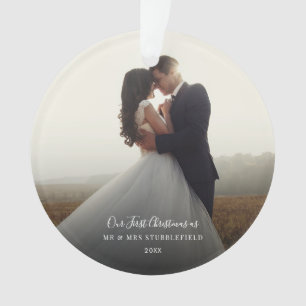 Adorno Primera foto del día de la boda de Navidad con let