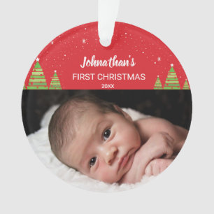 Adorno Primera foto del navidad del bebé