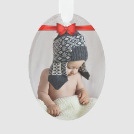 Adorno Primera foto del personalizado del navidad