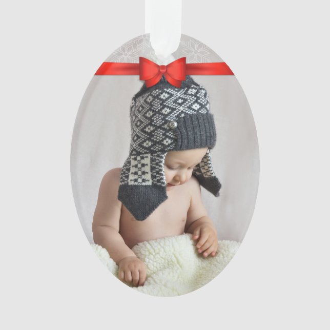 Adorno Primera foto del personalizado del navidad (Anverso)