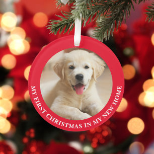 Adorno Primera foto personalizada de perro de cachorro de