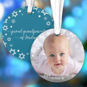 Adorno Primera Hanukkah de bebé Estrellas Copos de nieve