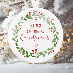 Adorno Primera Navidad, abuelos Personalizado foto bebé