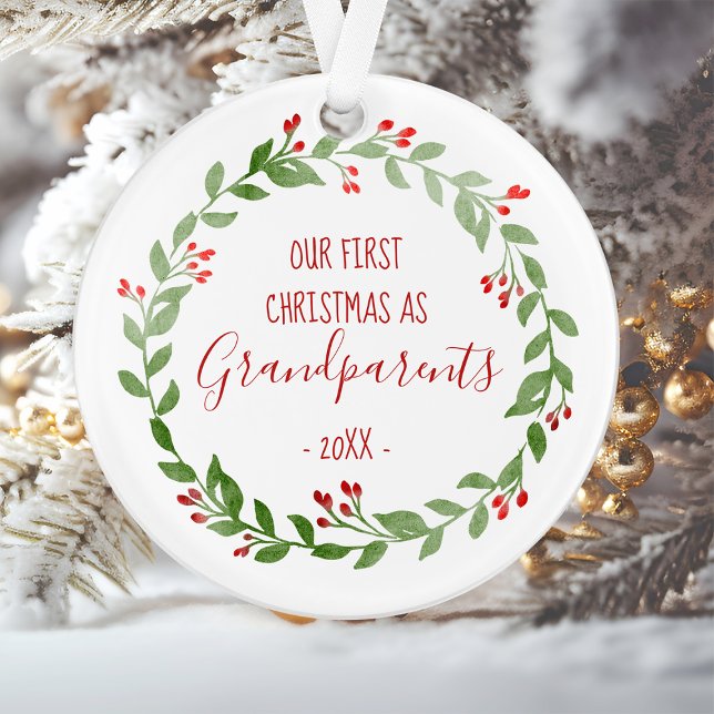 Adorno Primera Navidad, abuelos Personalizado foto bebé (Subido por el creador)