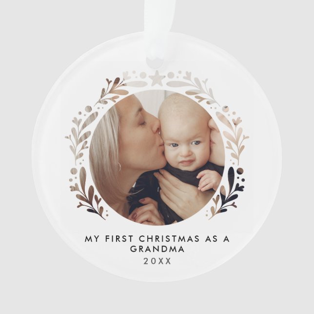 Adorno Primera Navidad como Abuela/Abuela/Nana/Otra Foto (Anverso)