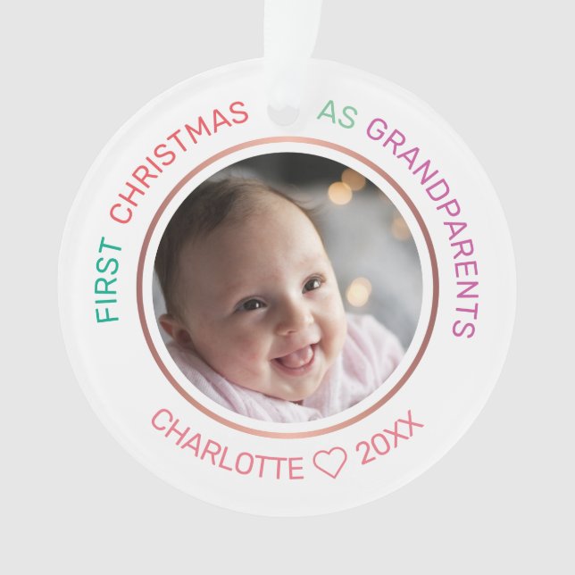 Adorno Primera Navidad como abuelos 2 foto moderna (Anverso)