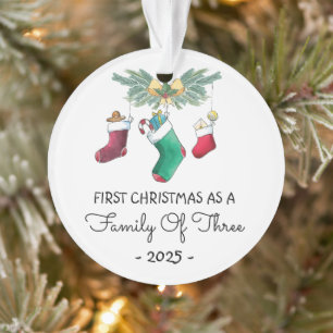 Adorno Primera Navidad Como Familia De Tres Años 2025