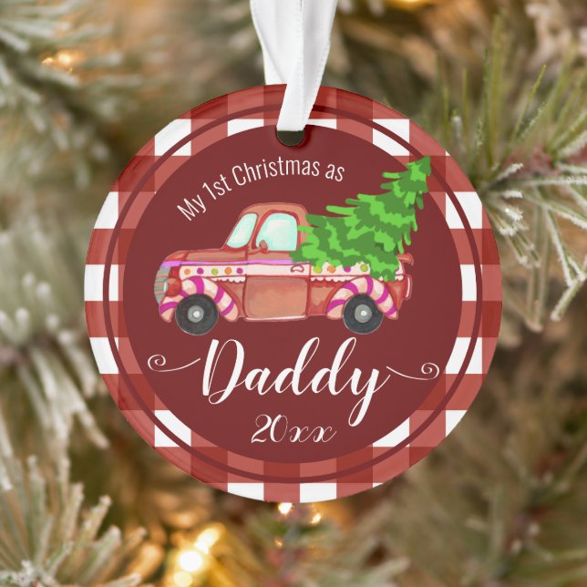 Adorno Primera Navidad como foto de Daddy Red Truck (Árbol)