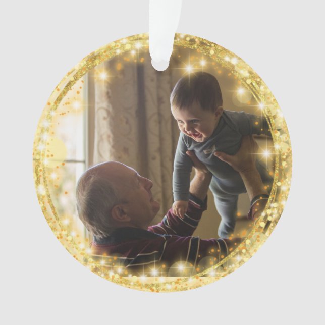 Adorno Primera Navidad como los abuelos Círculo de Oro Or (Anverso)