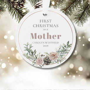 Adorno Primera Navidad como Madre Nombre Año