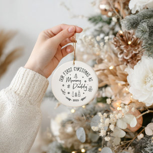 Adorno Primera Navidad como Mamá y personalizada a mano