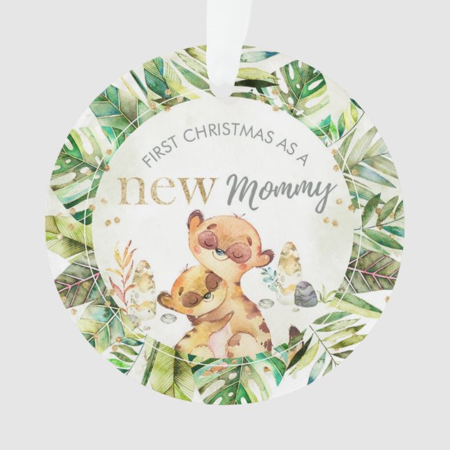 Adorno Primera Navidad Como Mami Meerkat (Anverso)