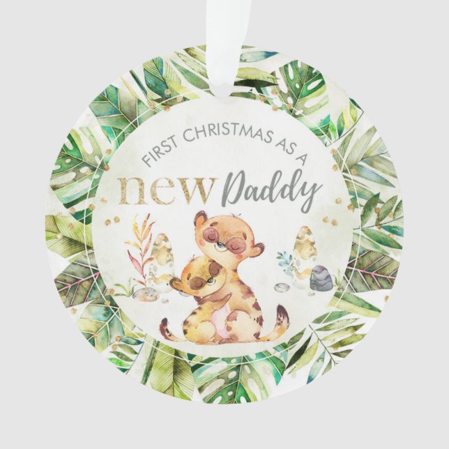 Adorno Primera Navidad Como Nuevo Papi Meerkat (Anverso)