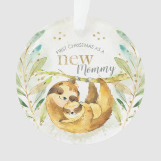 Adorno Primera Navidad Como Una Mamá Nueva O Papá Sloth